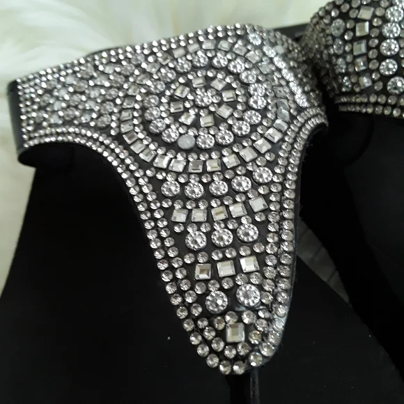 Olivia Miller rhinestone Wedge Sandals - Picture 2 of 5